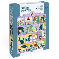   DJECO Mese puzzle - Piroska és a farkas, 35 db-os - Little Red Riding Hood