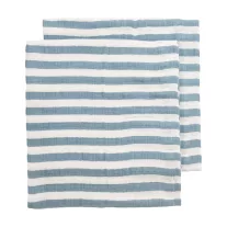 Meyco Baby muszlin textilpelenka 2 db - blue stripes