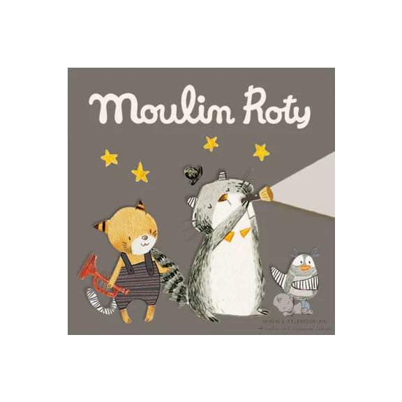 Moulin Roty - 3 db lemez dobozban mesevetítőbe - Macskabajusz