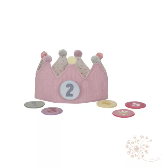 Little Dutch gyerek születésnapi korona számokkal - pink