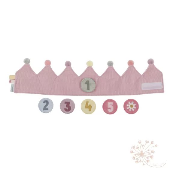 Little Dutch gyerek születésnapi korona számokkal - pink
