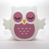 Yuko B Bento uzsonnás doboz - bagoly - rózsaszín
