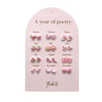 Yuko B A year of pink poetry fülbevaló szett