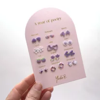 Yuko B A year of purple poetry fülbevaló szett