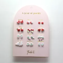 Yuko B A year of red poetry fülbevaló szett