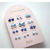 Yuko B A year of blue poetry fülbevaló szett