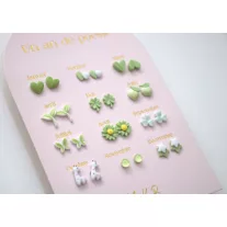 Yuko B A year of fresh green poetry fülbevaló szett