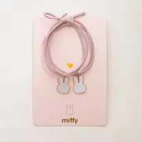 Miffy x Yuko B barátság karkötő / hajgumi - rózsaszín