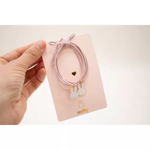 Miffy x Yuko B barátság karkötő / hajgumi - rózsaszín