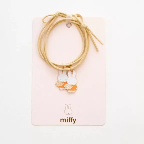 Miffy x Yuko B barátság karkötő / hajgumi - narancssárga