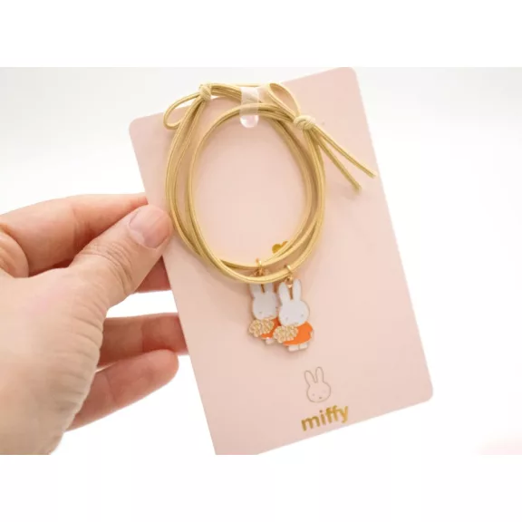 Miffy x Yuko B barátság karkötő / hajgumi - narancssárga