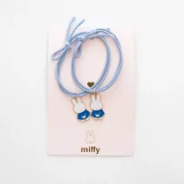 Miffy x Yuko B barátság karkötő / hajgumi - kék